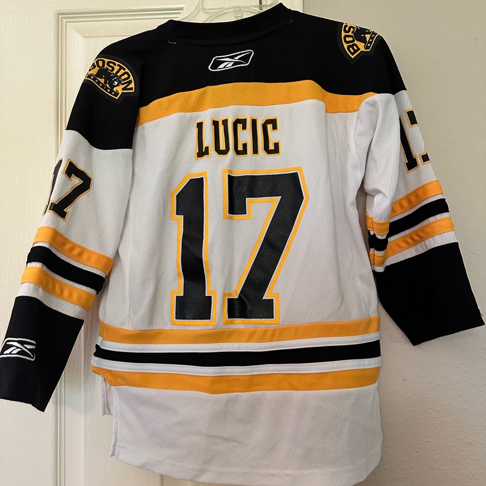 Boston Bruins Black and White Hockey Jersey